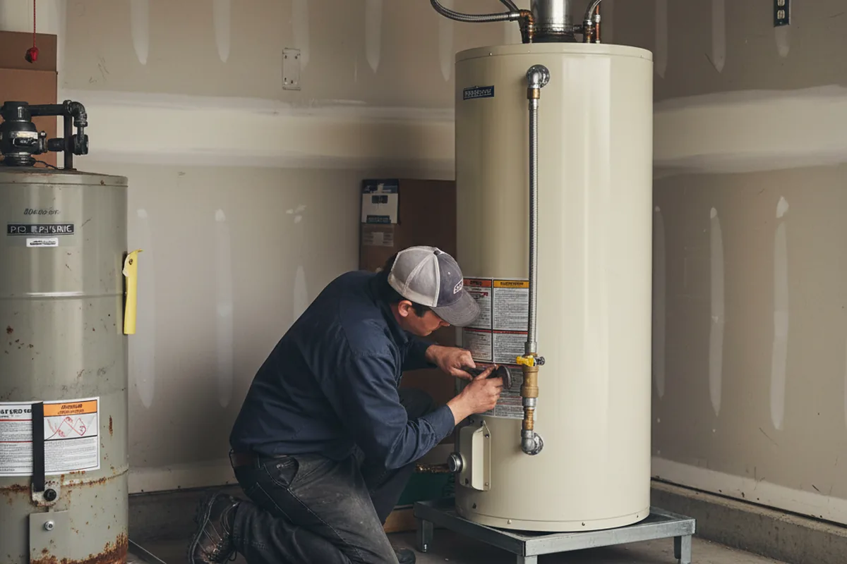 Water heater and shutoff valve replacement in Waucoma